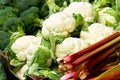 Fresh cauliflowers from the market