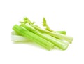 Fresh celery stems on a white background Royalty Free Stock Photo