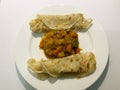 Fresh Chappati and Vagetable Curry