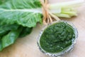 Fresh chard puree