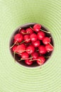 Fresh cherries bowl Royalty Free Stock Photo
