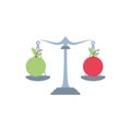 fresh cherries fruits in balance symbol