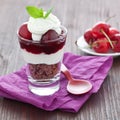 Fresh cherry dessert Royalty Free Stock Photo