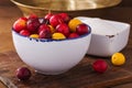 Fresh cherry plums Royalty Free Stock Photo
