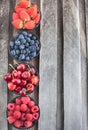 Fresh cherry, strawberry, blueberry and raspberry Royalty Free Stock Photo