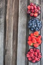 Fresh cherry, strawberry, blueberry and raspberry Royalty Free Stock Photo