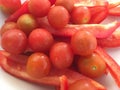 Fresh cherry tomatoes and peppers