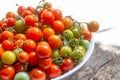 Fresh cherry tomatos can eat it or take it to cook. Royalty Free Stock Photo