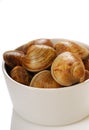 Fresh cherrystone clams in a bowl Royalty Free Stock Photo