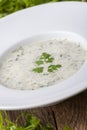 Fresh chervil soup Royalty Free Stock Photo