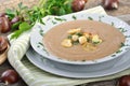 Fresh chestnut soup