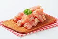 Fresh chicken skewers Royalty Free Stock Photo