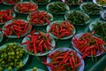 Fresh chilli for cooking in the market