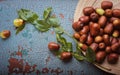 Fresh Chinese jujube on a wooden background. background and texture Royalty Free Stock Photo