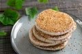 Chinese traditional style sesame pancake Royalty Free Stock Photo