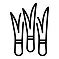 Fresh chives icon, outline style