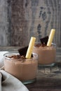 Fresh chocolate mousse Royalty Free Stock Photo