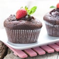 Fresh chocolate muffin