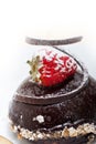 Fresh chocolate strawberry mousse Royalty Free Stock Photo