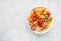 Fresh chopped fruit salad in a bowl Royalty Free Stock Photo