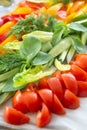 fresh chopped vegetables table tomatoes cucumber pepper