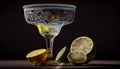 Fresh citrus cocktail on table for celebration freshness , generative AI