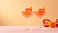 Fresh citrus cocktail on table, a refreshing summer celebration generated by AI Royalty Free Stock Photo