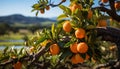 Fresh citrus fruit on a green tree, nature healthy refreshment generated by AI Royalty Free Stock Photo