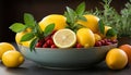 Fresh citrus fruit, healthy eating, nature juicy refreshment generated by AI Royalty Free Stock Photo