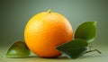 Fresh citrus fruit slice, juicy and refreshing generated by AI