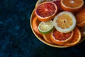 Fresh citrus fruits