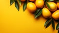 Fresh citrus fruits on a green leaf, nature healthy refreshment generated by AI Royalty Free Stock Photo