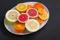 Fresh citrus fruitsy, copy space