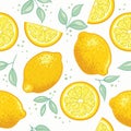 Fresh citrus lemon pattern design.