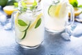 Fresh citrus lemonade in mason jars Royalty Free Stock Photo