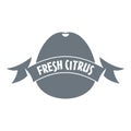 Fresh citrus logo, simple style