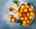 Fresh citrus mandarin oranges fruit tangerines, clementines, Royalty Free Stock Photo