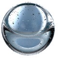 Fresh and clean graphic design element material of isolated 3d rendering of transparent simple and elegant water droplets