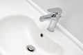 Fresh and clean washbasin and chrome tap Royalty Free Stock Photo