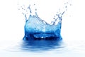 Fresh clean water splash in blue Royalty Free Stock Photo