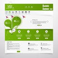 Fresh Clean website template /Eco theme/ Royalty Free Stock Photo