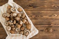 Fresh clean whole raw baby bella mushrooms Royalty Free Stock Photo