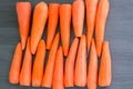 Fresh cleared yellow red carrot vegetables prepared for cooking healthy organic vegan food recipe