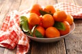 Fresh clementine and leaf Royalty Free Stock Photo