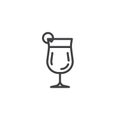 Fresh cocktail glass line icon Royalty Free Stock Photo