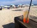 Fresh Cocktail spritz on the beach Royalty Free Stock Photo