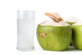Fresh coconut water with coconut Royalty Free Stock Photo