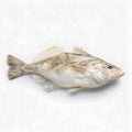 Fresh Codfish Displayed on Studio Background Ready for Culinary Use Royalty Free Stock Photo