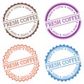 Fresh coffee badge isolated on white background. Royalty Free Stock Photo