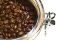 Fresh coffee beans in airtight Royalty Free Stock Photo